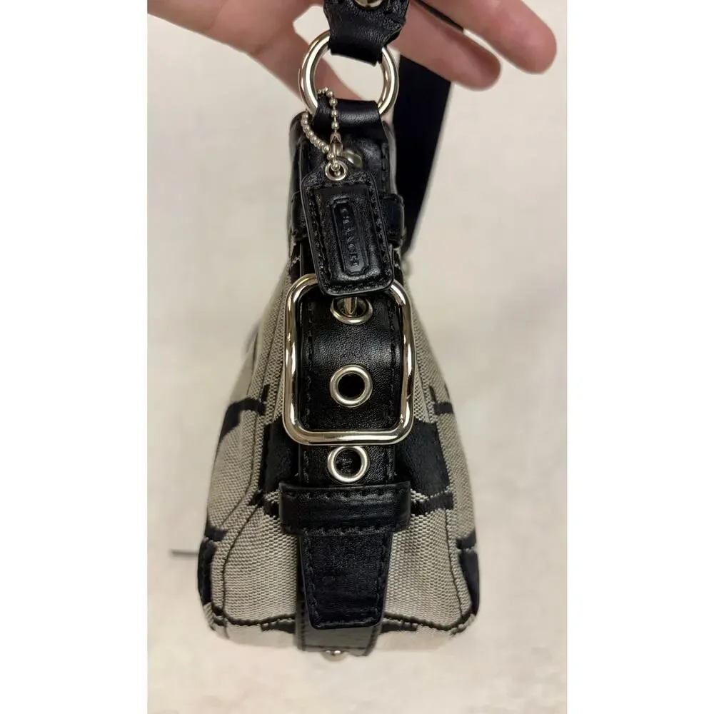 Coach Y2K Mini Zoe Compact Hobo with Matching Signature Pleated Wristlet Pouch